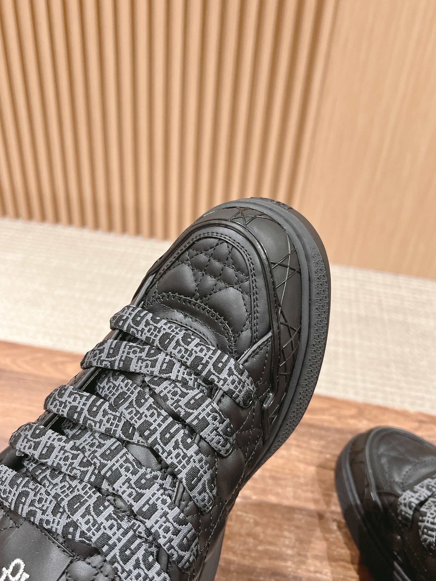 BY ERL B9S SKATER SNEAKER IN BLACK CANNAGE LAMBSKIN