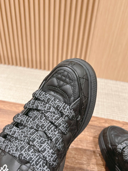BY ERL B9S SKATER SNEAKER IN BLACK CANNAGE LAMBSKIN