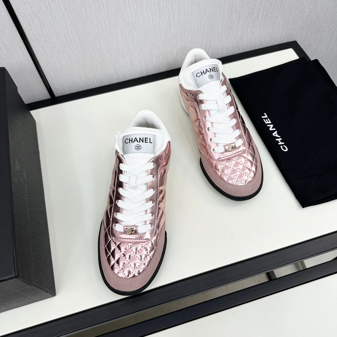 SPORTS SHOES IN GLOSSY COPPER CALFSKIN