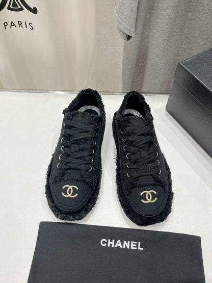 CC SNEAKER BLACK DENIM FABRIC