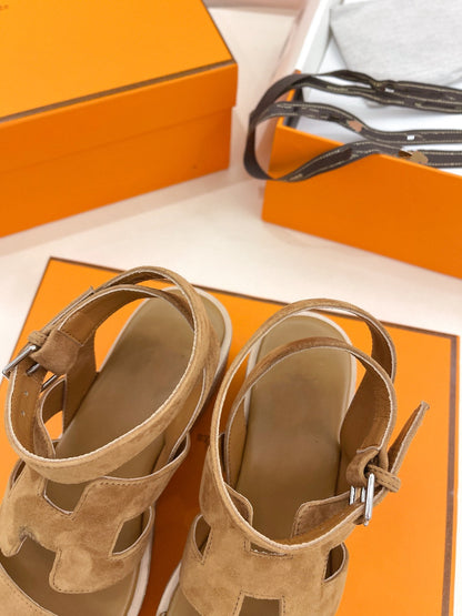 Havane 30 Sandal Brown Suede
