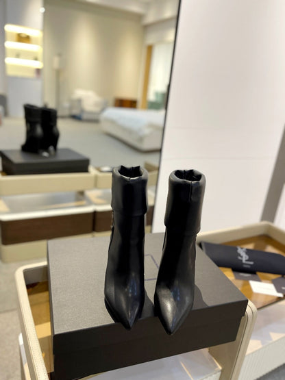 SL NIKI BOOTIES BLACK CALFSKIN