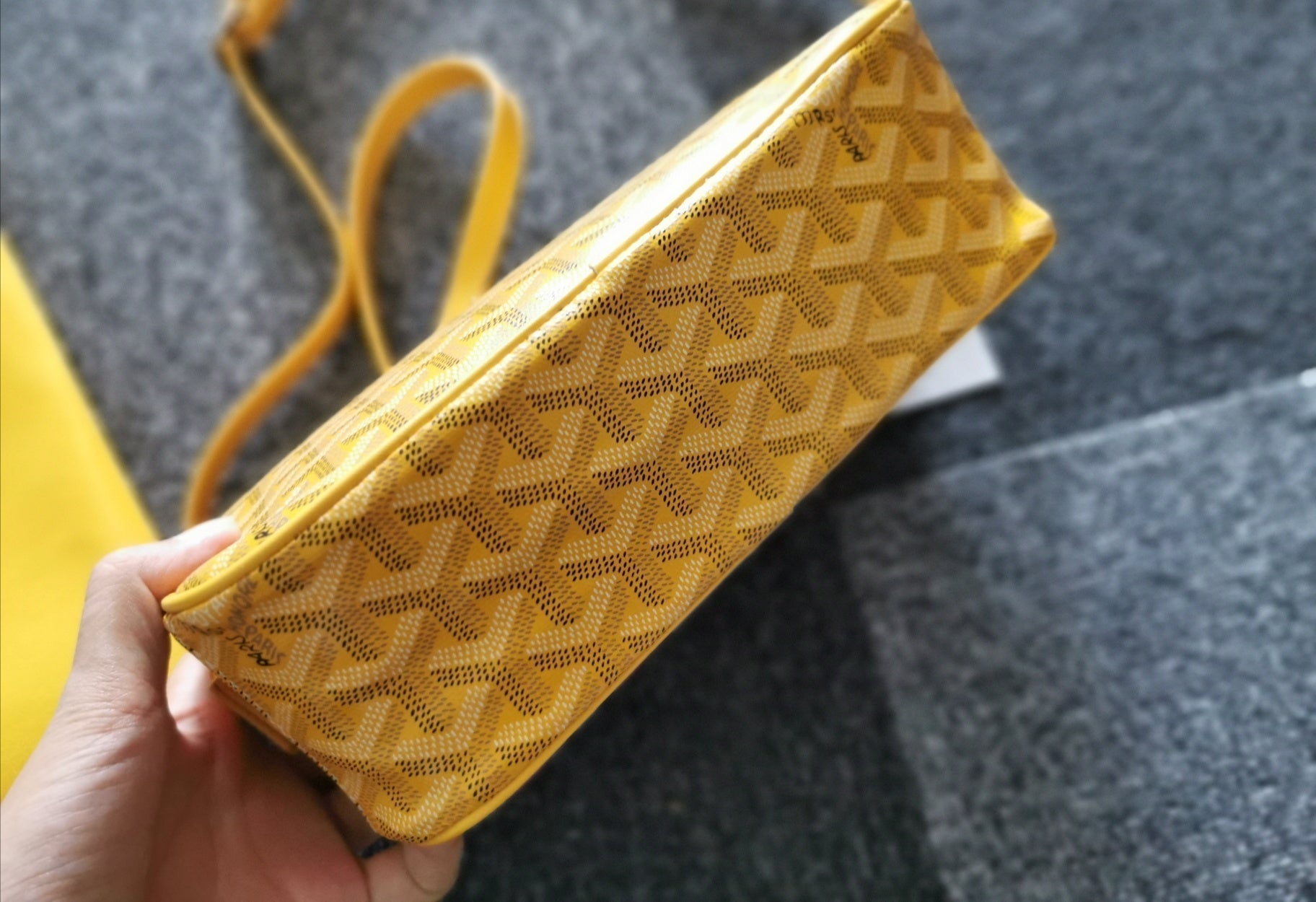 CAP-VERT PM BAG 23X8X14CM YELLOW CANVAS